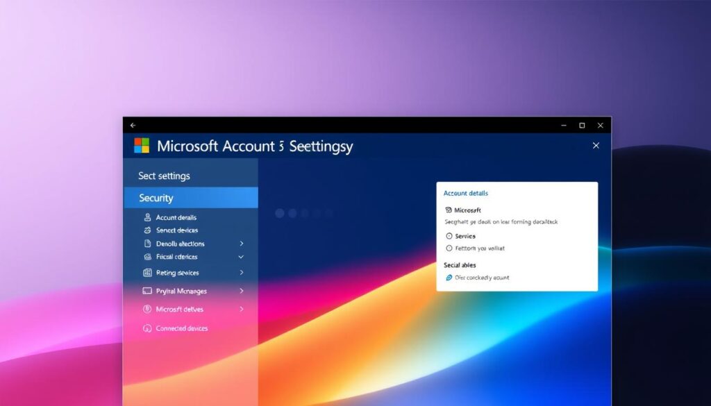 Microsoft account settings