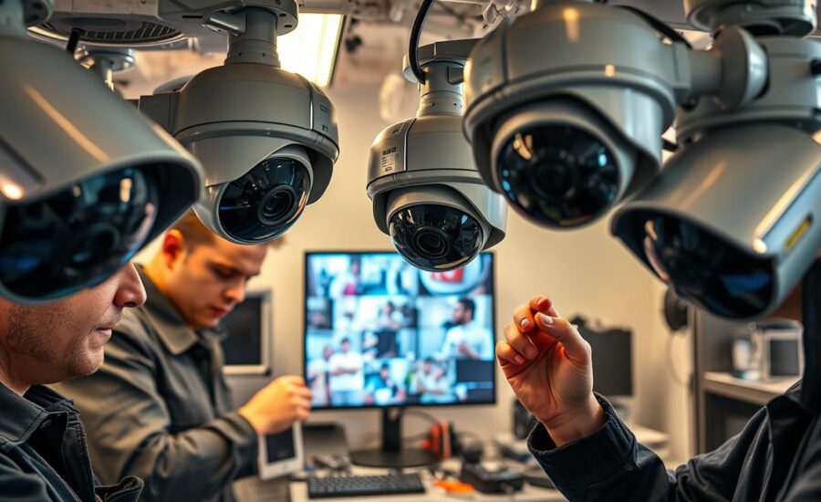 skilled surveillance camera technicians